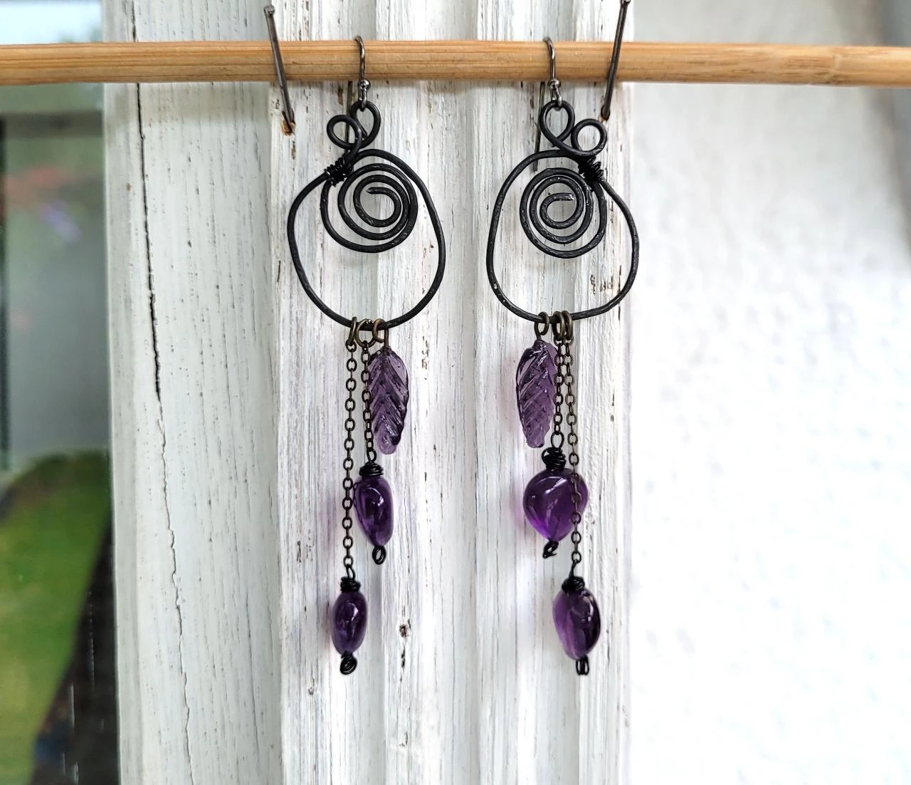 Heterogene oorbellen met amethysten !!! – photo 8